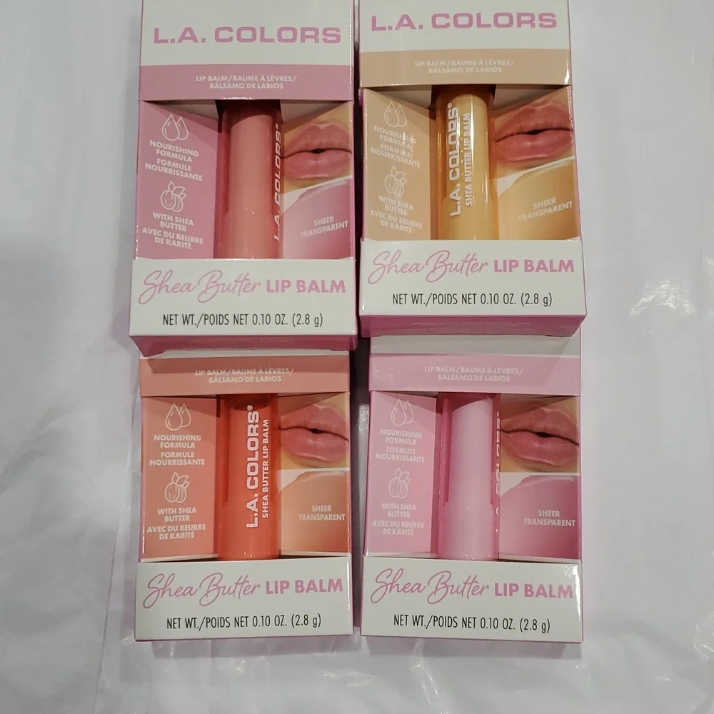 2pack shea butter enriched sheer transparent lip balms new‎